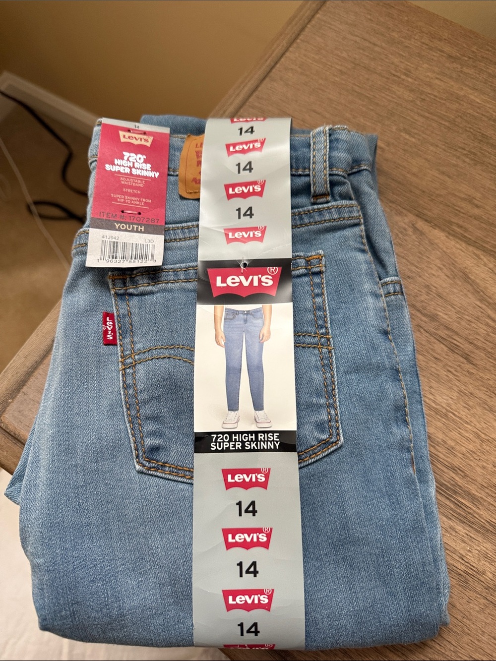 Levi's Youth Light Blue High-Rise Super Skinny Jeans